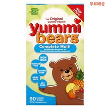 히어로뉴트리셔널프로덕츠 히어로뉴트리셔널프로덕트 Hero Nutritional Products 야미베어 컴플리트 멀티 딸기오렌지맛 90구미, 90개, 1개