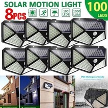 LED 전광판 100 Led 태양 빛 야외 태양 벽 램프 LED 전구 IP65 야외조명, 6 개