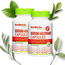 1+1뉴트리바이오틱 이뮨 버퍼드 중성 비타민C 아스코르브산나트륨 100캡슐 2개 메가도스