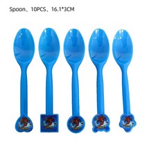 크리스마스풍선 스파이더 맨 테마 생일 용품 3d 그레이트 스파이더 호일 일회용 식기 냅킨 컵 생일 파티 장식, 숟가락 - 10개, 다른