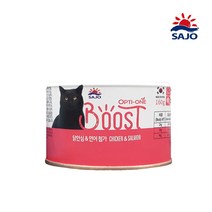 사조 옵티원 부스터 닭안심&연어 160gx24개(1box) 고양이캔, 단품, 단품