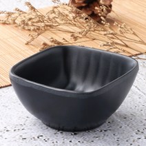 먹토 멜라민그릇 허브 사각종지 업소용 식당 종지 초장 간장 소스볼 접시