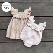 야나 [DIY패키지][니팅 포 올리브] 코튼 메리노 러플 롬퍼 & 드레스(+인쇄도안) 니팅포올리브 아기옷뜨기 유아옷만들기 대바늘뜨개 diy키트 대바늘 뜨개질, 코튼 메리노 5볼, 오커 브라운