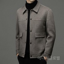 중년 남성 울 모직 자켓 탈착식 양면 라이너 두꺼운 쇼트 코트 40대 50대 직장인
