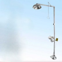 안구 세척기 비상 세척기 긴급 과학실 실험실 눈세척, 수직 세안제 + 플립탑 세면대