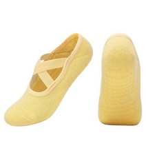 배드민턴백팩 가방 미니 3단 여성 붕대 필라테스 양말 실리콘 미끄럼 방지 빠른 발사조 요가 발레 댄스 코튼 스포츠 피트니스 체육관, EUR 35-40 US 4.5-8.5, YELLOW