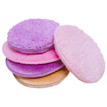 CMCOSMETIC 극세사 클렌징 해면, 도톰파스텔퍼플
