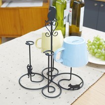 빈티지 철제 주방 컵걸이 / 머그컵 커피컵 찻잔 꽂이 컵 거치대 걸이 건조대