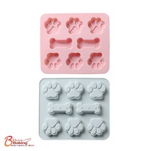 차칸쿡-실리콘몰드-발바닥_뼈다귀혼합8구 랜덤1개, 1개
