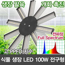 윤라이팅 12381 LED 렌즈집중 식물 썬램프 100W /전구형소켓E39/식물생장등/보광조명/전파장 full spectrum//농장조명/비닐하우스/스마트팜/육묘장/다육식물, 1개, LED100W 전파장 E39소켓