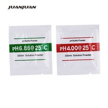 PH 테스트 미터 측정 교정 솔루션 용 버퍼 파우더 4 봉지 1 개 4.00 및 6.86 포인트 15%, 한개옵션0