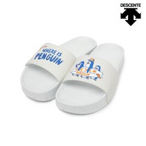 데상트 남녀공용 ONELIFE SLIDE (원라이프 펭귄을 잃어서 슬리퍼) SM223ESD41_WHT
