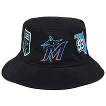 New Era Miami Marlins 2X 월드 시리즈 패치 버킷 모자