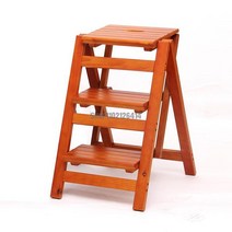 안전발판 2단 사다리 단단한 나무 다기능 계단 의자 가정용 실내 헤링본 사다리 두꺼운 접이식 층 등반, 08