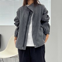 (모노레인) 데일리 모직 하프점퍼 D 2034