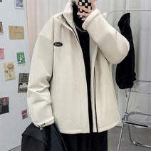 오버클래쓰 남자 양면 뽀글이 캐주얼 점퍼 긴팔 루즈핏 아우터