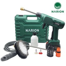 나리온 충전 고압 세척기 풀세트 (배터리 충전기 포함) 휴대용 무선 세차 마끼다호환