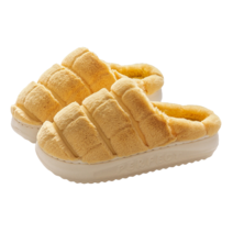 일월전빵 여성 포근스 와플 겨울 통굽 털슬리퍼 키높이 실내화 사무실화 B-S022