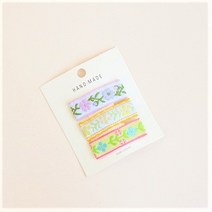 지니팡팡 4cm 소담자수 똑딱핀아기 유아 여아머리핀