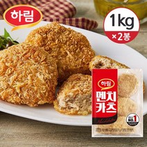 [냉동] 하림 멘치카츠 1kg 2봉, 없음, 2개