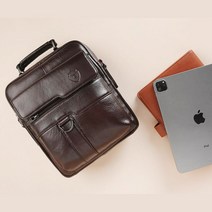 통가죽 크로스백 남성용 출근용 데일리 간단한 수납