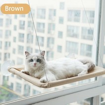 모기장해먹 타프해먹 실내해먹 잠이솔솔 해먹 등산 프레임 써니 창 좌석 고양이 매달려 메쉬 통기성 해먹 침대, 갈색