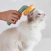 고양이 강아지 빗 호박 펫 브러쉬, 화이트