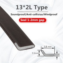 5 m pu foam soundproof door strip acoustic foam self adhesive v type sealing strip weather stripping, 13x6L