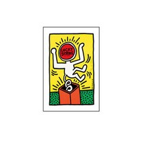 Keith Haring 키스 해링 그림 작품 / 호텔 거실 인테리어 집꾸미기 그림액자 01, 화이트