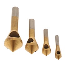 shangren 4pcs 카운터 싱크 파워 드릴 비트 챔퍼 비스듬한 구멍 디버링 2-5-10 5-10 15-20, HSS, 설명