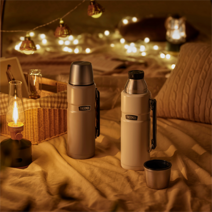 THERMOS 써모스 ROB-001K 트래블 킹 컵타입 보온보냉병, 샌드블랙(SB), 1200ml
