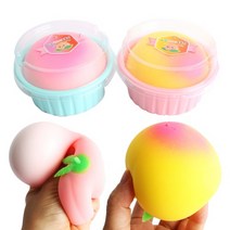 2000 슈가 복숭아 주물럭 귀여운 과일모양 말랑이 스트레스해소