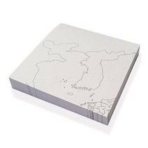 대한민국 한국 지도 점착 메모지 역사공부