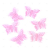 야광 형광 축광 입체 곤충 나비 스티커 행사 매장 아이 어린이 방 집 유치원 데코 방 벽 꾸미기 거울 벽장식 포인트 찢어진 벽지 보완 보수 가리개 가구 창문 유리 부착 분홍 핑크 6P