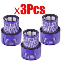 세척 가능한 필터 Hepa 유닛 다이슨 V10 SV12 사이클론 애니멀 앱솔루트 토탈 클린 진공 청소기 예비 부품, 03 3Pcs
