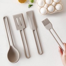 리본제이 어썸 실리콘 조리도구 키친툴 4P 세트, 어썸 조리도구 4종세트(그레이)