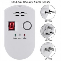 냉매누설탐지기 가스 누출 감지기 110-240v 알람 무선 디지털 led 디스플레이 가정용 경보 시스템 용 천연 가연성, 나는 플러그