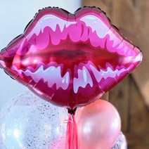입술 은박 풍선 레드 대 생일 홈 파티 브라이덜샤워 이벤트 소품, 입술풍선 - 레드 (대)