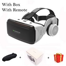 VR Shinecon Casque 3D 헬멧 헤드셋 iPhone 용 가상 현실 안경 Android 스마트 폰 Viar 고글 쌍안경, [08] With Box With Remote