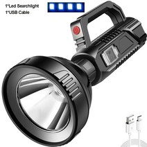 야외등 투광기 야외 작업등 정원조명 랜턴 50000lumens 슈퍼 밝은 손전등 500m 장거리 탐조등 휴대용 가정용 방수 토치 랜턴 다기능 led, 패키지, 내장 배터리