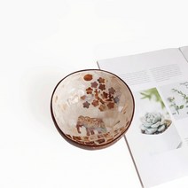 싱잉볼 명상 용품 긴장해소 크리 에이 티브 수제 코코넛 껍질 그릇 나무 그릇 가정 장식 스토리지 트레이, 스타일 1