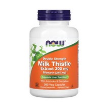 NOW FOODS 나우푸드 실리마린 밀크씨슬 더블스트렝스 300mg 200정 Veggie Capsules 캡슐 x 2, 2개