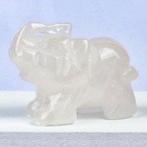 코끼리장식품 성수 소품샵 집들이선물 1.5 인치 코끼리 입상 보석 옥 손으로 조각한 자수정 크리스탈 공예 장식 미니 동물 동상 홈 장식용, [10] rock quartz
