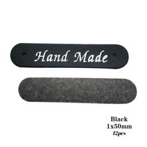 가죽 수제 태그를 바느질을위수제 라벨 Diy 로고 스티치 태그 가방 패치 공예 액세서리, 14 Black label12pcs