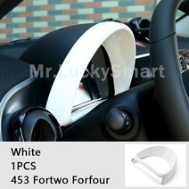 ABS 플라스틱 보호 쉘 화이트 장식 제품 메르세데스 스마트 453 Fortwo Forfour 인테리어 수정, 01 Big tachometer