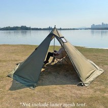 티피 몽골 인디언 텐트 소형 화목난로, 외부 세트(이너 메쉬텐트 미포함)