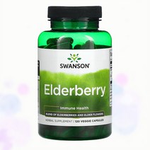 Swanson 삼부커스 엘더베리 460mg 120캡슐 1개