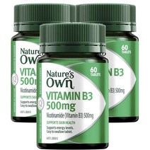 호주 네이쳐스온 Natures Own Vitamin B3 비타민B3 500mg 60정, 3팩