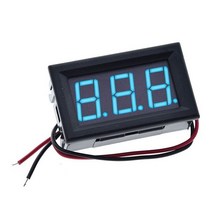 디지털 전압계 DC 4.5V ~ 30V 전압 패널 미터 레드/블루/그린 6V 12V 전기 자동차 오토바이 자동차용, 02 Blue, 2-wire DC4.5V-30.0V