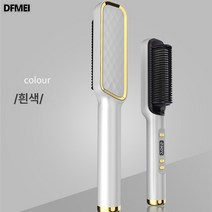 DFMEI 음이온 스트레이트 팁 발열 액정 디스플레이 핸디 게으름뱅이 웨이브 모발 손상 없는 건습 겸용 스트레이트 팁, 핑크 잉크로스
